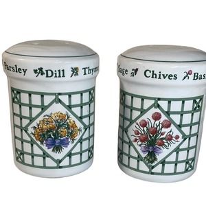 Holly Holderman Lakehouse Salt & Pepper Shakers Kitchen Herbal Design